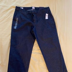 Denim stretch pants